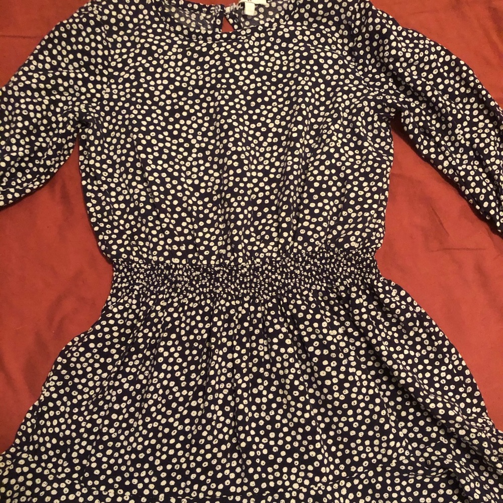 Girls splendid size 6X navy blue white dress